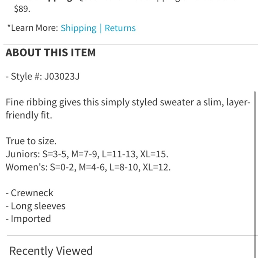 Love by Design Ribbed Crewneck Skivvy Sweater - Picture 7 of 12